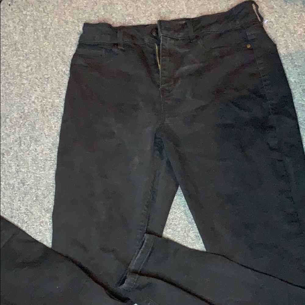 Black Suede Jeans